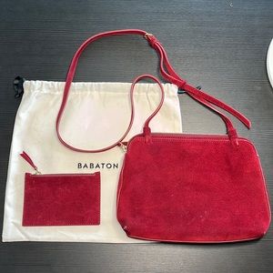 aritzia babaton bag crossbody burgundy